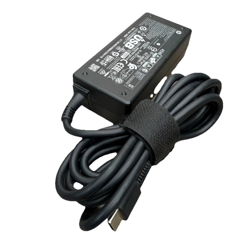 LOT  of 10 HP 45W USB-C Power AC Adapter Chargers for Chromebook/Laptop - Image 3 of 3