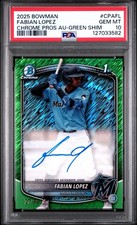 2025 Bowman Chrome Prospects Auto Fabian Lopez #CPA-FL Green Shimmer /99 PSA 10