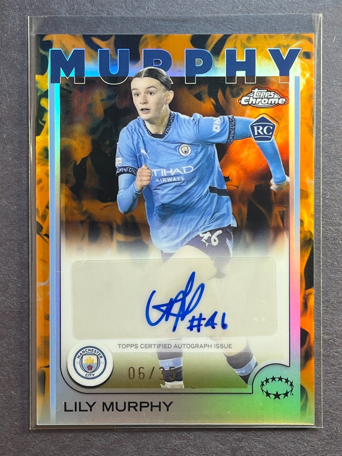 2024-25 Topps Chrome Lily Murphy AUTO Inferno /35 (RC) UEFA Women's Champions