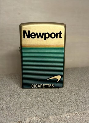 Gold Newport Cigarettes Lighter Windproof Collectible Everyday Carry