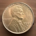 1935-D BU BN Lincoln Wheat Cent Penny ACTUAL COIN 1134