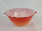Vintage Fire King Anchor Hocking Red Orange Ombre Handled Mixing Bowl 8.5" MCM