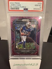 2022 Panini Prizm - Rookies James Cook #319 Purple No Huddle Prizm /35 (RC)