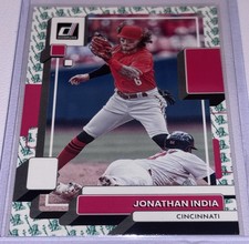 Panini 2022 Donruss Jonathan India Statue of  Liberty Border 153 Cincinnati Reds