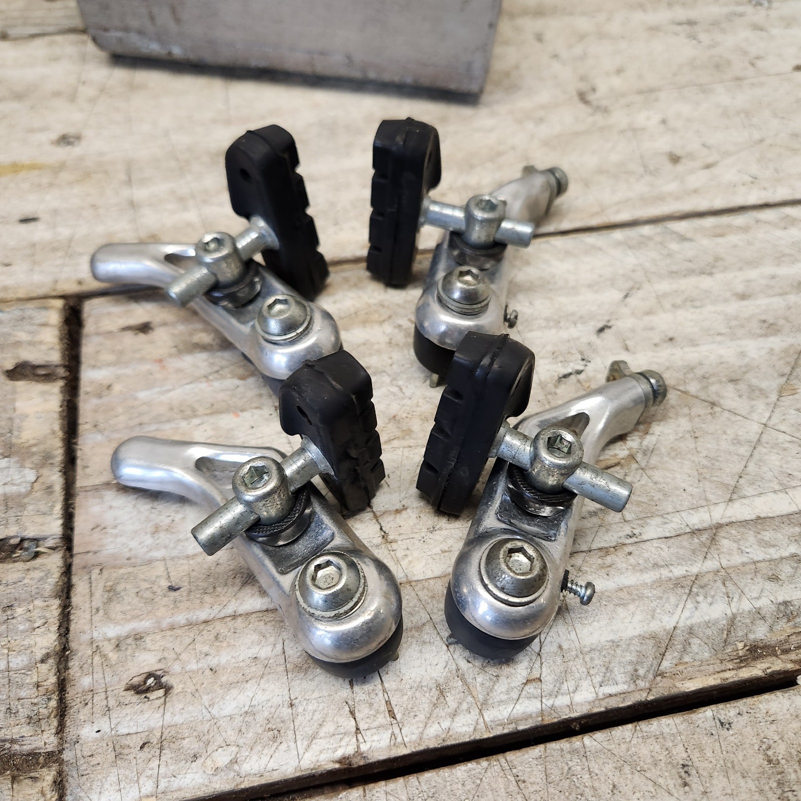 Vintage 90s Shimano Cantilever Brake Set Smoke Chrome Arms P