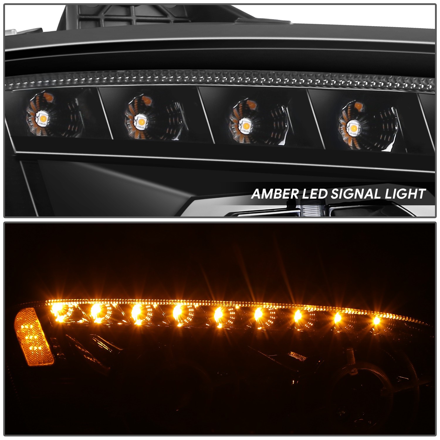 Fits 2008-2017 Kenworth T660 LED Sequential Turn Signal Projector Headlight