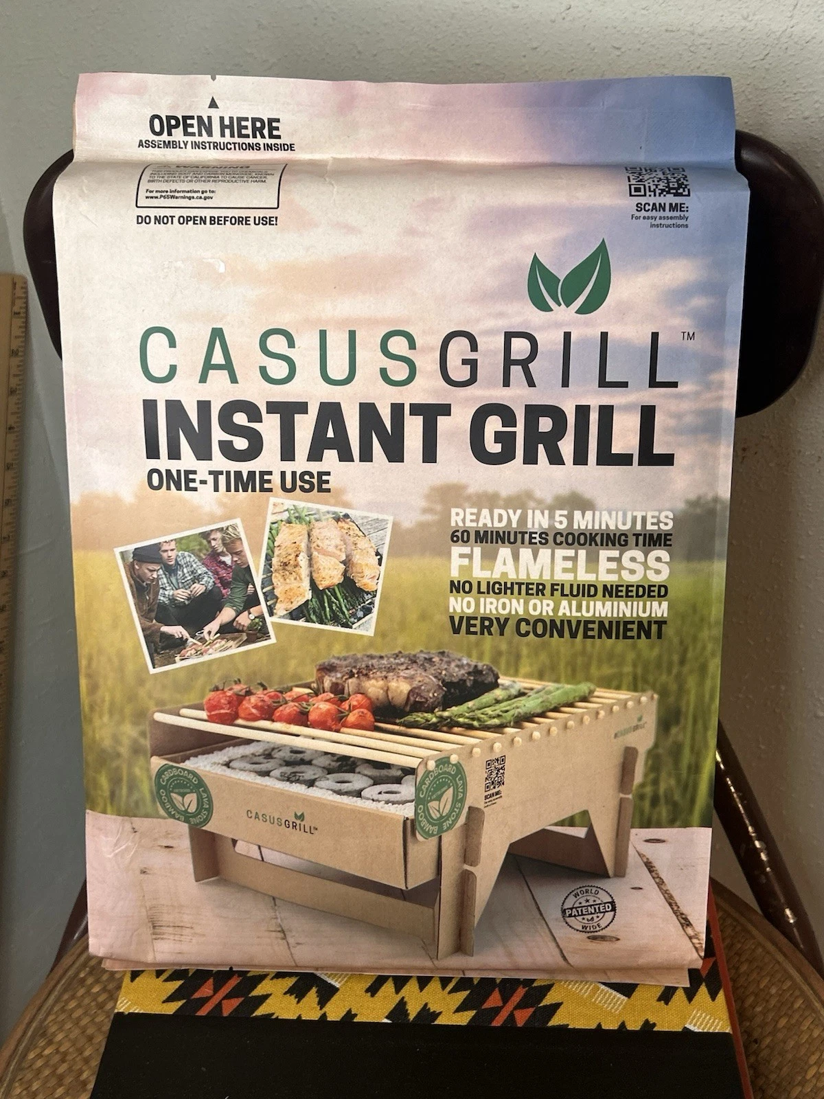 New Casus Grill Camping Instant Grill Biodegradable One Time Use Travel Trip