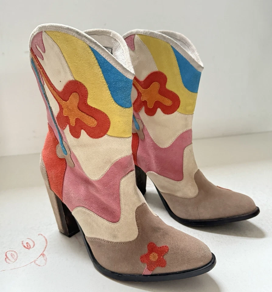 Botas Diesel, Vintage Únicas 😎 Talla 38 Multicolor Para Mujer 👢 - Imagen 3 de 4