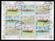 Sao Tome and Principe - 1984 - Int. Maritime Org. Anniv. Overprinted M/S Used