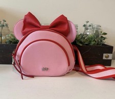 Freshly Picked NEW Disney Minnie Mouse Pink Red Bow Crossbody Bag Ears