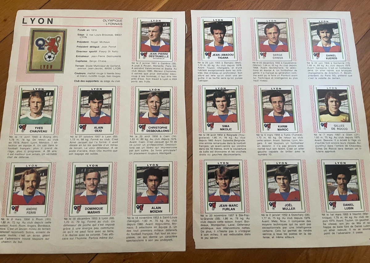 Calendrier OL 1972 Vintage – Olympique Lyonnais Foot, Ancien Et Très Rare