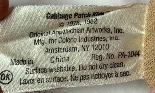 Cabbage Patch Kids 1984 Girl Doll Pink Dress With Birth Certificate Blonde Hair - Picture 13 of 15