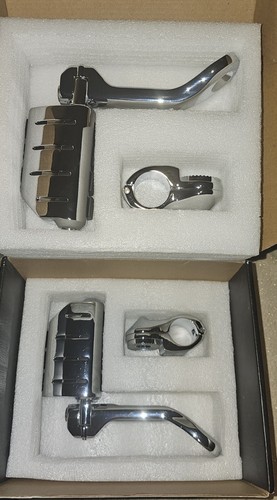 Kemimoto Chrome Long Highway Foot Pegs Fit Electra Road Street 1-1/4" Bars READ - Picture 7 of 14