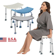Shower Chairs Medical Bath Seat Bench Bathroom Stool 450lb 7 Height Adjustable