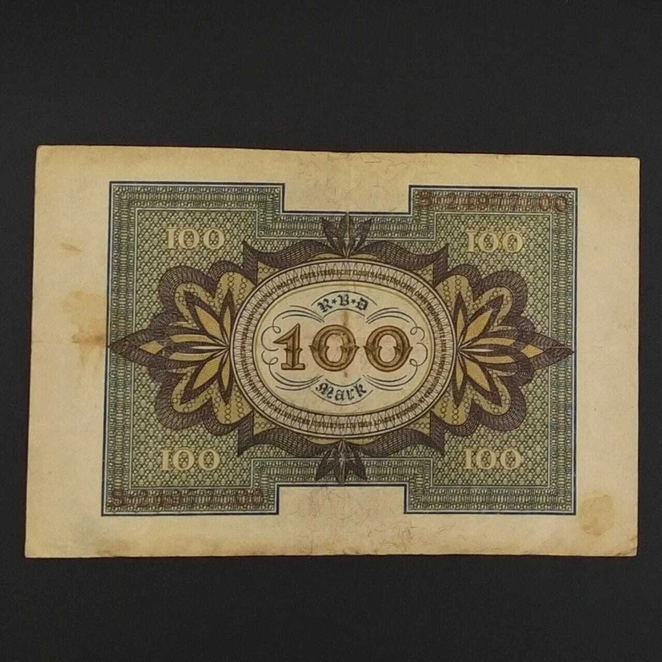 German World War Period 1920 100 Mark Reichsbanknote fine - Image 2 of 2