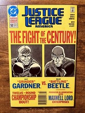 JUSTICE LEAGUE OF AMERICA 52 ADAM HUGHES FIGHT OF THE CENTURY COVER DC 1991 B