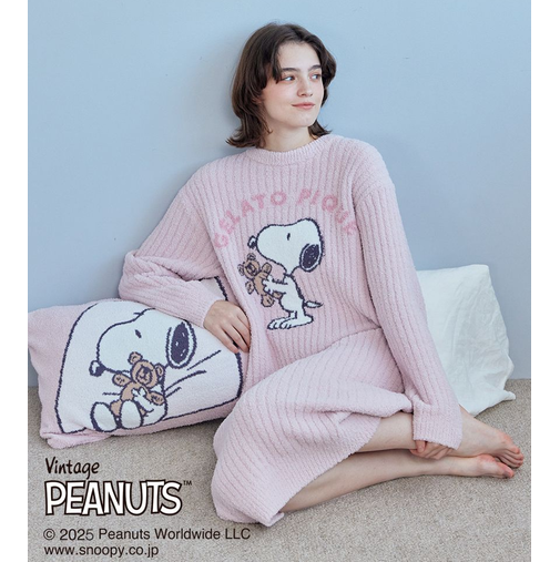 ジェラートピケ レディース ピーナッツ SNOOPY×BEAR ワンピース gelato pique × PEANUTS SNOOPY×BEAR Jacquard One-piece dress
