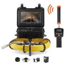 9 Inch Sewer Camera 50m/164ft Pipe Inspection Camera w/ 512hz Sonde 720p