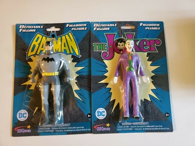 NEW NJCroce/DC Comics BATMAN + THE JOKER 5.5'' Bendable Figures #DC 3905 / 3901