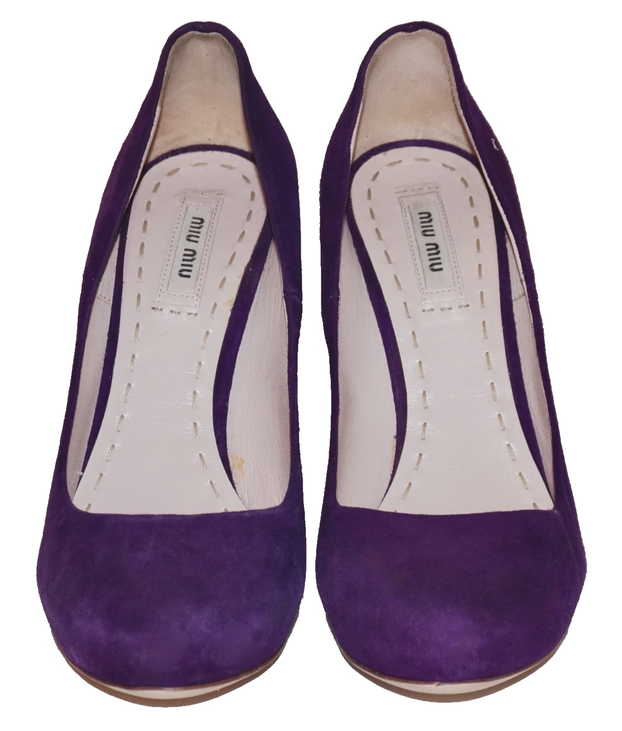 Décolleté classiche a stiletto MIU MIU Orchidea viola pelle scamosciata EUR 38 5 ITALIA