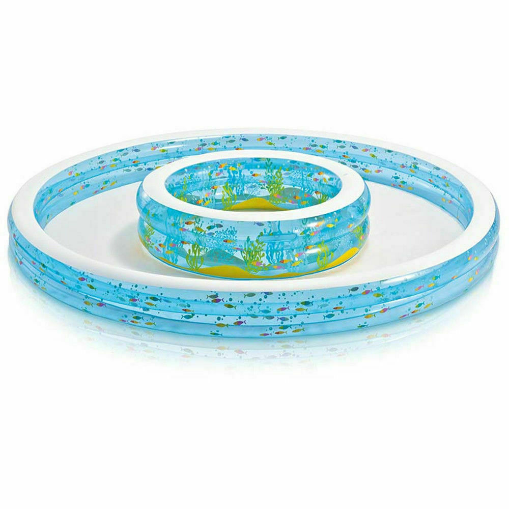 Intex 57143NP Piscina Doppia Gonfiabile per Bambini Pesciolini Giardino