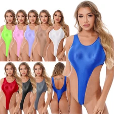Sexy Womens One Piece High Cut Thong Swimsuit Bodysuit Monokini Leotard Lingerie