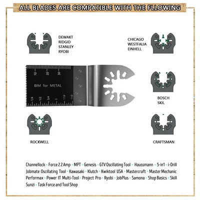 Multifunktionswerkzeug Zubehör KELIN Multitool Sägeblätter 12 Tlg