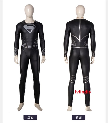 Disfraz de Superman Disfraz Traje Negro Clark Kent Liga de la Justicia Halloween Mono - Imagen 16 de 21