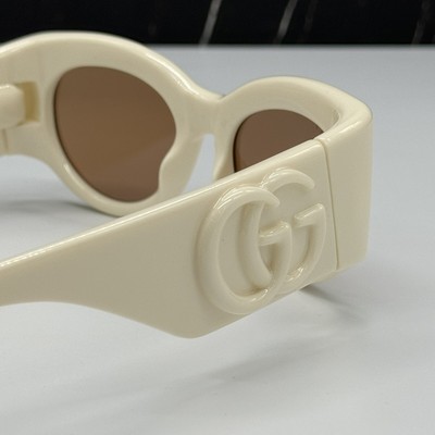 NEW GUCCI GG1544 004 WOMEN SUNGLASSES GUCCI GG 1544S 004 WHITE BROWN EYEWEAR NEW GUCCI GG1544 004 WOMEN SUNGLASSES GUCCI GG 1544S 004  main image 2