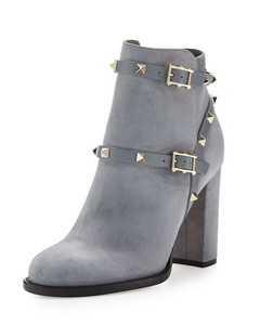 valentino rockstud suede ankle boots