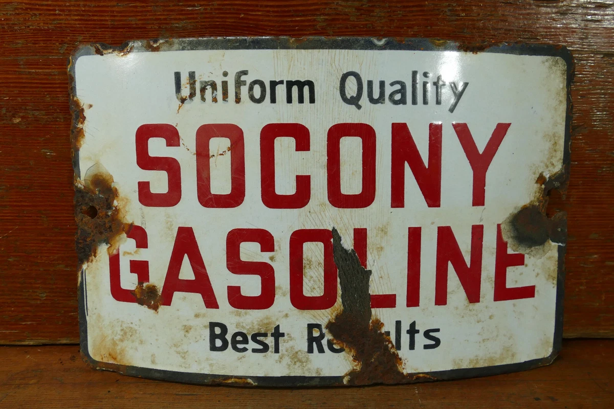 レトロ看板☆　SOCONY ソコニー　両面看板　 揮発油 　コレクション Socony Sign In Original Advertising Signs (1930-1969) for sale | eBay