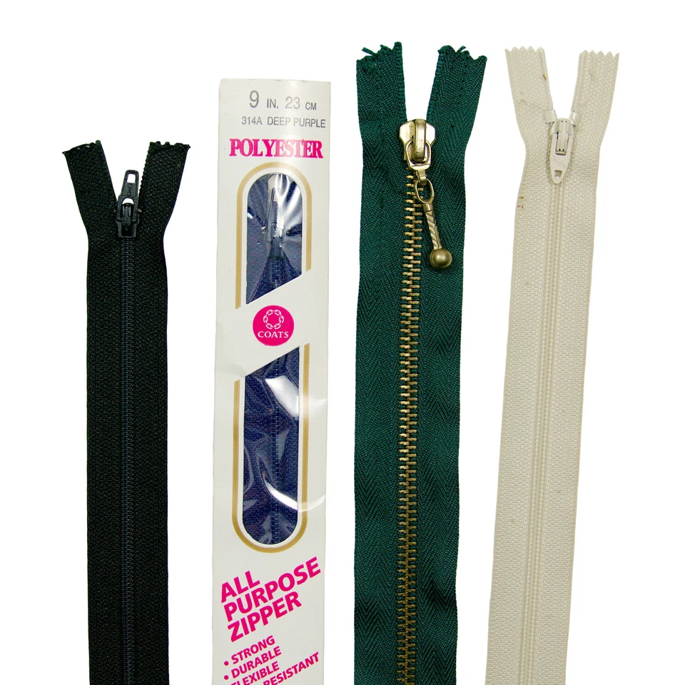 All Purpose Sewing Zippers Coats & Clark Talon Closure Repair Color Mix (9"-24") - Image 2 of 4