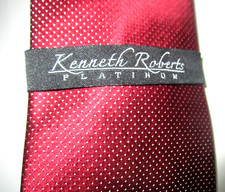 Kenneth Cole Reaction Red Polka Dot Silk Neck Tie New with Tag