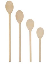 Wooden Cooking Oval Spoons 8  10  12  14  Long Mixing Set Solid Beechwood Cookwa