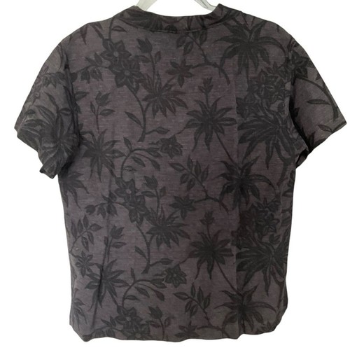 Tommy Bahama 100% Silk Black Tropical Leaf Print Shirt Size L - Picture 11 of 11