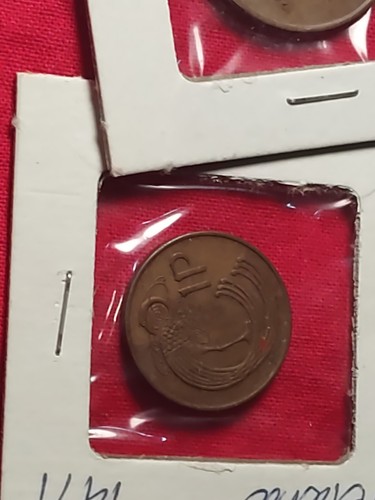 Vintage Eire Ireland 1969 10 Pence Irish Harp Salmon Plus 1950 2x1971 4 Coin Lot - Picture 8 of 8