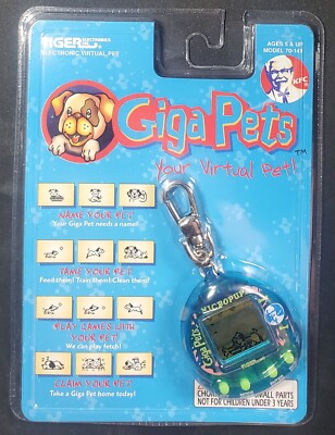 Tiger Electronics GigaPets Virtual Pets MICROPUP KFC 1997 Dog Puppy Toy Game
