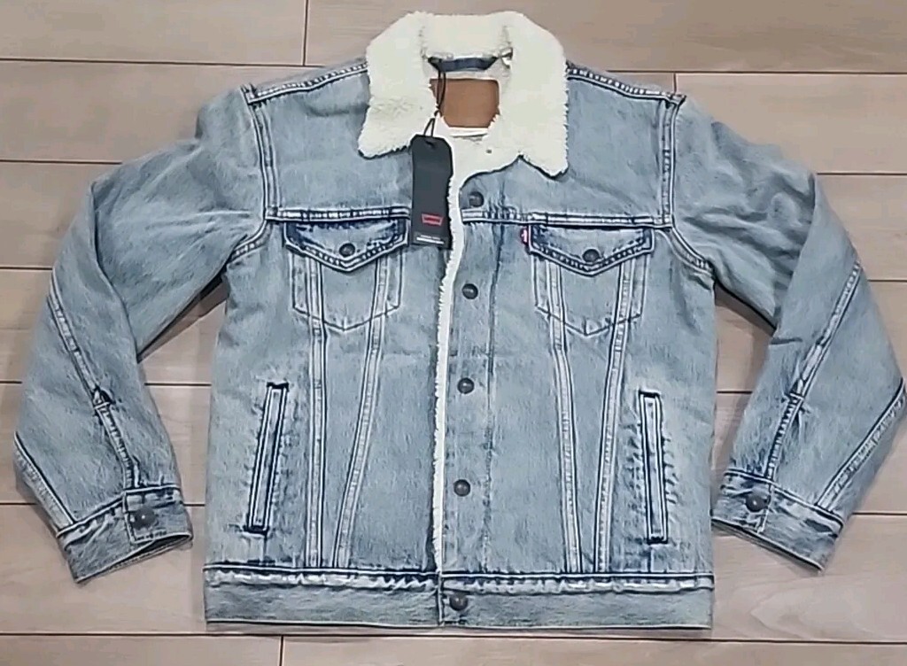 $128 Levi's Men's Premium Type III Sherpa Trucker Jacket Coat