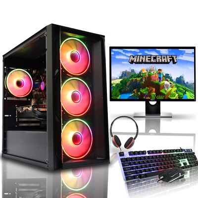 Full Setup Gaming PC Bundle Core i7 16GB RAM 1TB SSD NVIDIA RTX 3050 Win 10 WiFi