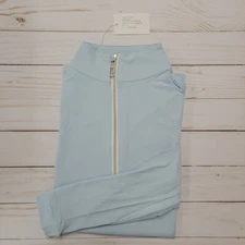 Tailored Sportsman ICEFIL Long Sleeve Ziptop Shirt - Almost Pale Blue/Silver