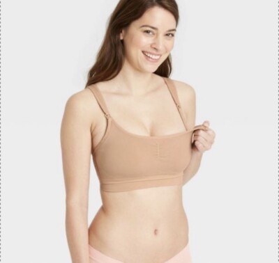 Auden Women's All-in-One Nursing and Pumping Bra M (MSRP $19)