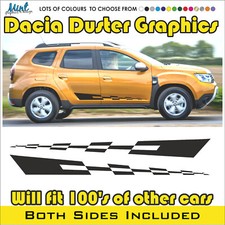 DACIA DUSTER Side Stepway Sandero Streifen Aufkleber Aufkleber Grafik KOSTENLOS P&P 017
