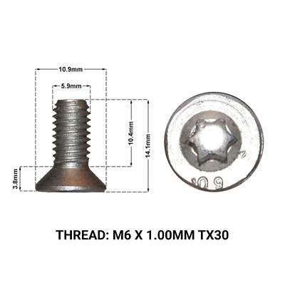 2X FRONT BRAKE DISC RETAINING SCREWS FIT: PEUGEOT PARTNER 1996-2018 DRS1671Z
