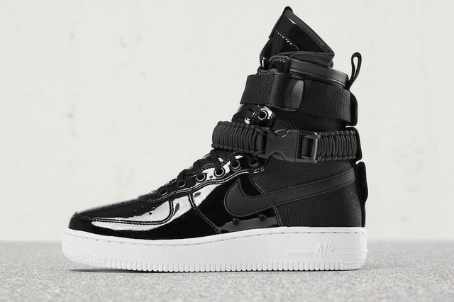 nike sf af1 high black and white