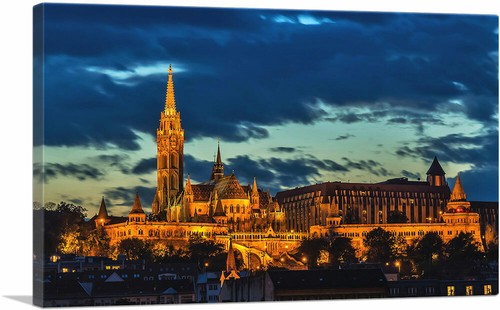 ARTCANVAS Chiesa di Mathias Budapest Ungheria Stampa artistica su tela - Foto 1 di 15