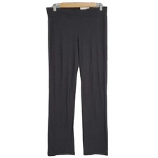 New Hue Womens Yoga Leggings Black Cotton Blend Stretch Size Small