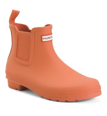 NIB - Hunter Original Chelsea Boot Waterproof Rain Boots Red Flurry Women's 7