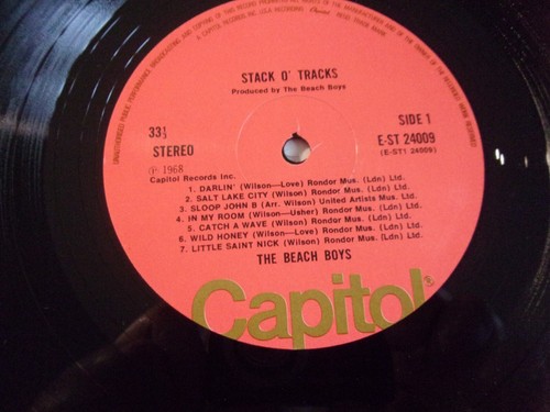 THE BEACH BOYS STACK O' TRACKS LP ORIGINAL BACKING TRACKS TO THEIR SONGS 1960'S - Picture 9 of 10