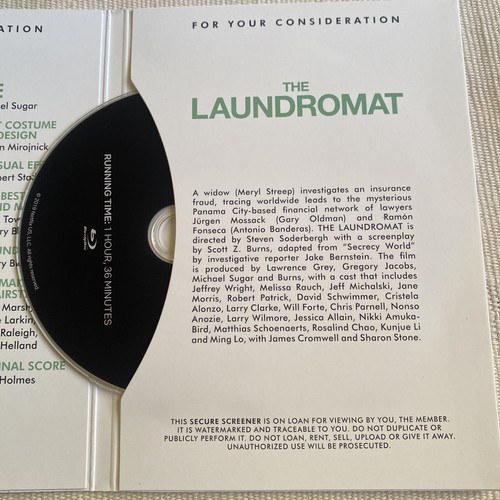 THE LAUNDROMAT FYC BLU-RAY Screener FYC Meryl Streep Gary Oldman - Picture 4 of 4