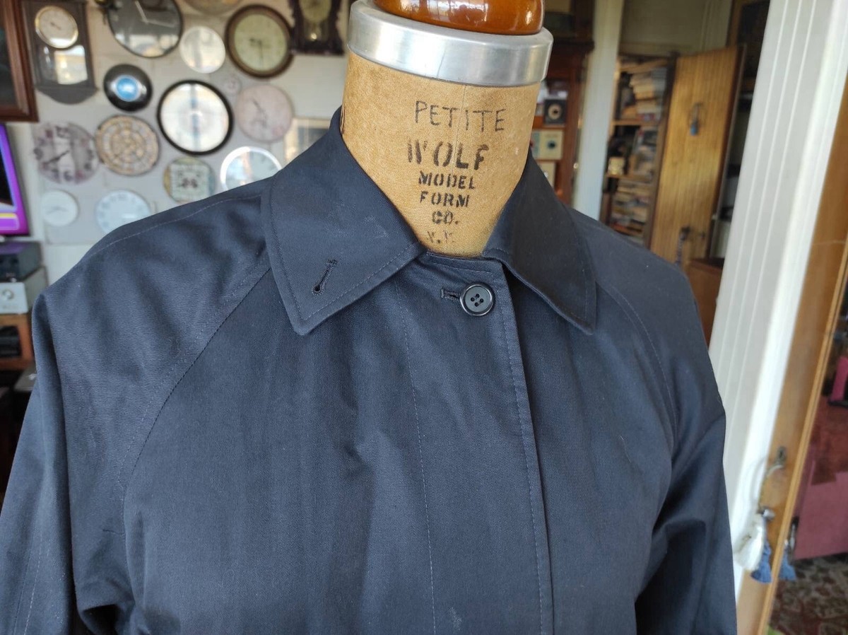 Vintage 80s Burberry Women's Trench Coat Blue Size 16 UK | eBay